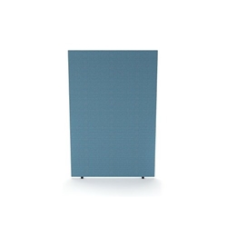 Impulse Plus Oblong 1800/1200 Floor Free Standing Screen Sky Blue Fabric Light Grey Edges