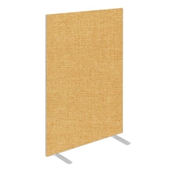 Impulse Plus Oblong 1500/800 Floor Free Standing Screen Beige Fabric Light Grey Edges