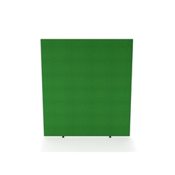 Impulse Plus Oblong 1800/1600 Floor Free Standing Screen Palm Green Fabric Light Grey Edges