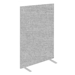 Impulse Plus Oblong 1500/600 Floor Free Standing Screen Light Grey Fabric Light Grey Edges