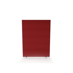 Impulse Plus Oblong 1650/1200 Floor Free Standing Screen Burgundy Fabric Light Grey Edges