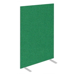 Impulse Plus Oblong 1500/800 Floor Free Standing Screen Palm Green Fabric Light Grey Edges