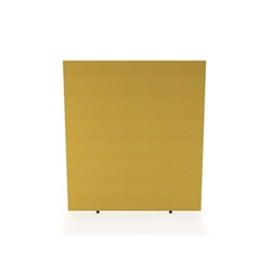 Impulse Plus Oblong 1800/1600 Floor Free Standing Screen Beige Fabric Light Grey Edges