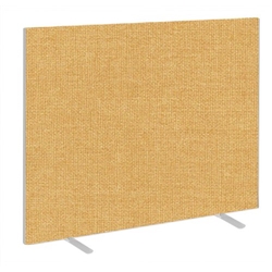Impulse Plus Oblong 1500/1500 Floor Free Standing Screen Beige Fabric Light Grey Edges