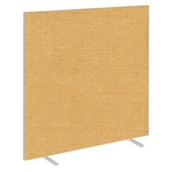 Impulse Plus Oblong 1800/1500 Floor Free Standing Screen Beige Fabric Light Grey Edges