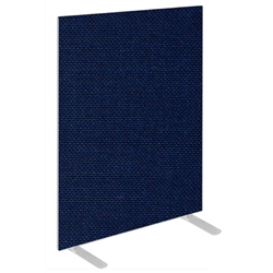 Impulse Plus Oblong 1200/600 Floor Free Standing Screen Royal Blue Fabric Light Grey Edges