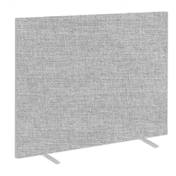 Impulse Plus Oblong 1500/1600 Floor Free Standing Screen Light Grey Fabric Light Grey Edges