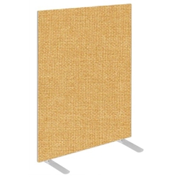 Impulse Plus Oblong 1200/800 Floor Free Standing Screen Beige Fabric Light Grey Edges