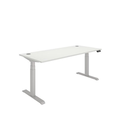 Office Rectangular Dual Motor Sit Stand Desk  1800X800 White/Silver