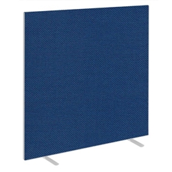 Impulse Plus Oblong 1800/1500 Floor Free Standing Screen Powder Blue Fabric Light Grey Edges