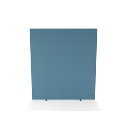 Impulse Plus Oblong 1800/1600 Floor Free Standing Screen Sky Blue Fabric Light Grey Edges