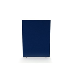 Impulse Plus Oblong 1650/1200 Floor Free Standing Screen Powder Blue Fabric Light Grey Edges