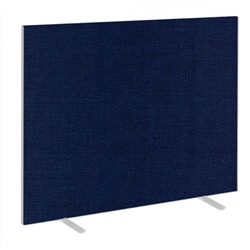 Impulse Plus Oblong 1500/1600 Floor Free Standing Screen Royal Blue Fabric Light Grey Edges