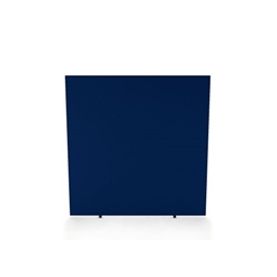 Impulse Plus Oblong 1200/1000 Floor Free Standing Screen Powder Blue Fabric Light Grey Edges