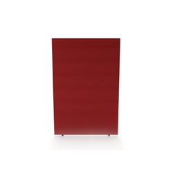 Impulse Plus Oblong 1800/1200 Floor Free Standing Screen Burgundy Fabric Light Grey Edges