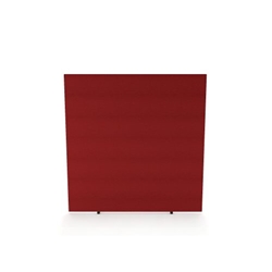 Impulse Plus Oblong 1500/1500 Floor Free Standing Screen Burgundy Fabric Light Grey Edges