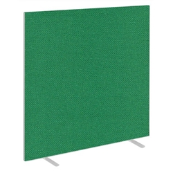 Impulse Plus Oblong 1800/1500 Floor Free Standing Screen Palm Green Fabric Light Grey Edges