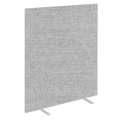 Impulse Plus Oblong 1800/1400 Floor Free Standing Screen Light Grey Fabric Light Grey Edges