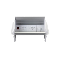 Impulse 2 x UK Sockets, 1 x Neon Switch, 1 x 500mm Lead to 3 Pole Connector 2 x CAT5E Data in White