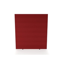 Impulse Plus Oblong 1800/1600 Floor Free Standing Screen Burgundy Fabric Light Grey Edges