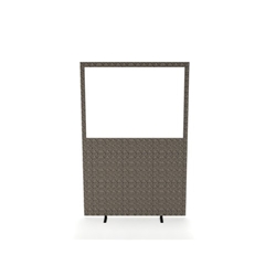 Impulse Plus Clear Half Vision 1800/1200 Floor Free Standing Screen Lead Fabric Light Grey Edges
