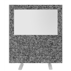 Impulse Plus Clear Half Vision 1200/1200 Floor Free Standing Screen Lead Fabric Light Grey Edges