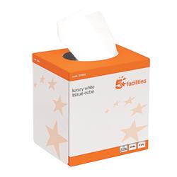 5 Star Facilities Luxury Facial Tissues Two-ply Cube Box 70 - 123885