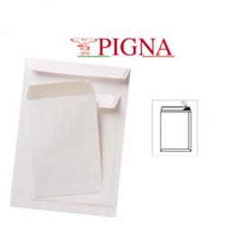 Buste a sacco Pigna - con strip - 80 g/mq - 25x35,5 cm - bianco - conf. 20
