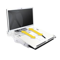 BakkerElkhuizen FlexDesk 630 2-in-1 Stand and Document Holder Transparent BNEFDESK630N