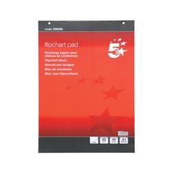5 Star Office Flipchart Pad Perforated 40 Sheets A1 [Pack 5]