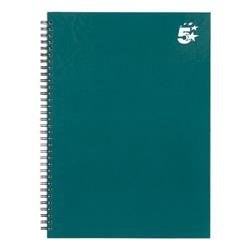 5 Star Twinbound Hardback A4 140Pg Teal Ref