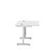 Single Upright Rectangular Desk: 800mm Deep 800 X 800 White/White Ref SU8080RECWHWH