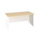 One Panel 1200 X 600 Rectangular Workstation White Legs - Maple Ref OPP1260PWHMA