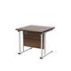 Twin Upright Rectangular Desk: 800mm Deep 800X800 Dark Walnut/White Ref TWU8080RECDWWH
