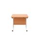 Twin Upright Rectangular Desk: 800mm Deep 800X800 Beech/White Ref TWU8080RECBEWH