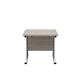 Twin Upright Rectangular Desk: 800mm Deep 800X800 Grey Oak/Silver Ref TWU8080RECGOSV