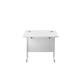 Single Upright Rectangular Desk: 800mm Deep 800 X 800 White/White Ref SU8080RECWHWH
