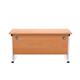 Twin Upright Rectangular Desk: 600mm Deep 1400X600 Beech/White Ref TWU1460RECBEWH