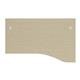 Mezzo Cantilever 1600 Right Hand Wave Cantilever Workstation - Maple Top White Legs Ref SU1610RHWAVMAWH