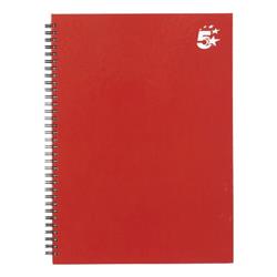 5 Star Twinbound Hardback A4 140Pg Berry Ref