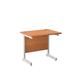 Single Upright Rectangular Desk: 600mm Deep 800 X 600 Beech/White Ref SU8060RECBEWH