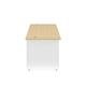 One Panel 1200 X 600 Rectangular Workstation White Legs - Maple Ref OPP1260PWHMA