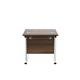 Twin Upright Rectangular Desk: 800mm Deep 800X800 Dark Walnut/White Ref TWU8080RECDWWH