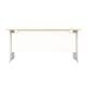 One Panel 1600 Rectangular Panel Workstation White Legs - Maple Ref OPP1680PWHMA