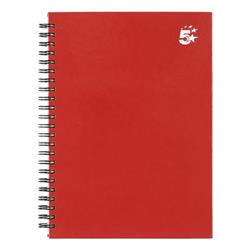 5 Star Twinbound Hardback A5 140Pg Berry Ref