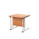Twin Upright Rectangular Desk: 800mm Deep 800X800 Beech/White Ref TWU8080RECBEWH