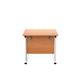 Twin Upright Rectangular Desk: 800mm Deep 800X800 Beech/White Ref TWU8080RECBEWH
