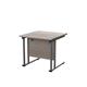 Twin Upright Rectangular Desk: 800mm Deep 800X800 Grey Oak/Silver Ref TWU8080RECGOSV