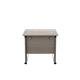 Twin Upright Rectangular Desk: 800mm Deep 800X800 Grey Oak/Silver Ref TWU8080RECGOSV