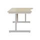 Mezzo Cantilever 1600 Right Hand Wave Cantilever Workstation - Maple Top White Legs Ref SU1610RHWAVMAWH